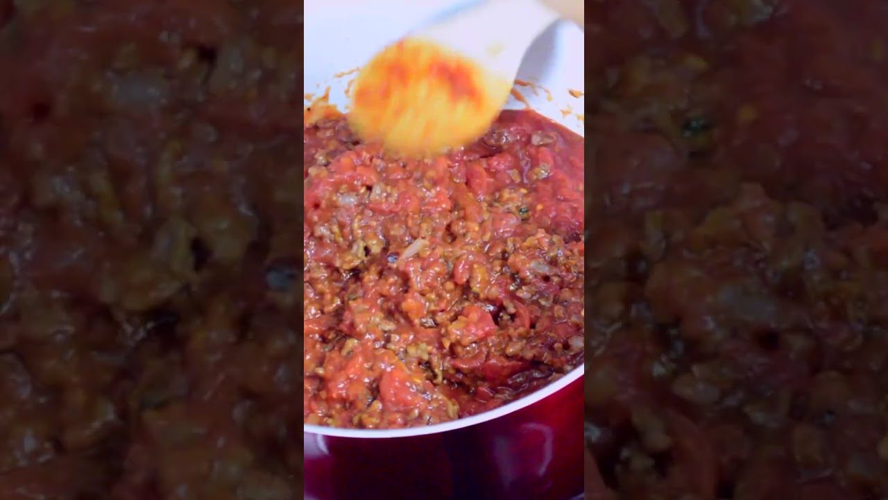 Making of Spaghetti with Ground Beef Sauce Recipe shorts Home Of The